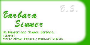 barbara simmer business card